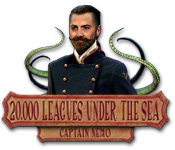 Help Captain Nemo's three captives escape from the Nautilus in 20,000 Leagues under the Sea, a fun Hidden Object game!