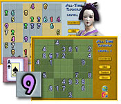 Arrange numbers on the game board so that the numbers 1 through 9 appear in each row, column and 3x3 block. Sound easy?
