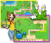 It’s up to you to bring beauty to your inherited empty park. Dig, Plant and Water your flowers before they wilt!