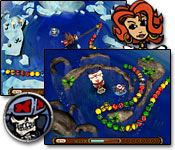 Sail the high seas in search of rich colorful chains in this explosive Marble Popper.