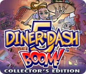 Rebuild poor Flo’s Diner in Diner Dash 5: BOOM! Earn enough money to customize the new diner and design a brand new restaurant!