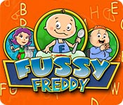 Feed alphabet soup to a cute, but finicky Freddy and keep him entertained in this loveable Word game.