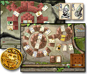 Riches and adventure await you in this sparkling version of tri-peaks solitaire.