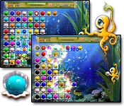 Save the luminous Pearl Reef from the evil Sea Dragon in 200 levels of Match 3 Puzzle excitement!
