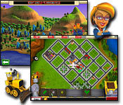 Assemble buildings using color-coded construction blocks in this unique city-building simulation game.