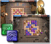 Puzzle your way through Ancient Egypt! Connect the hieroglyphic stones and reveal the amazing Golden Pyramid!
