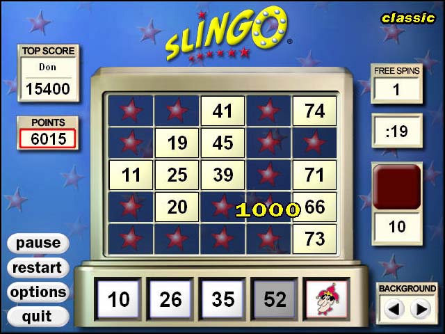 Slingo Deluxe Game