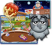 Master the game of Snackjack and help keep your prize pig fed before he decides to run away for good!