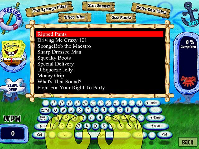 SpongeBob SquarePants Typing