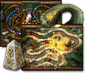 Enter a pre-historic world full of rolling stones and thunderous cheer for a modern marble popper.
