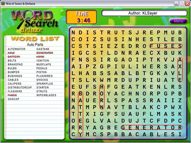 Word Search Deluxe Game